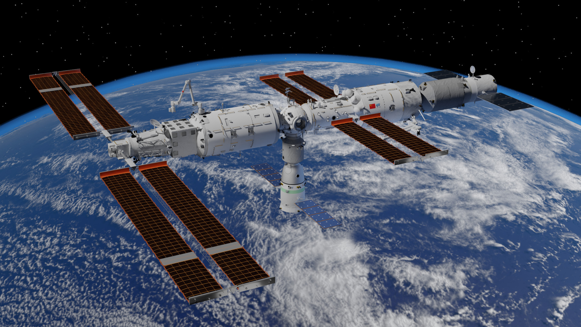 Tiangong Space Station Rendering 2022.07